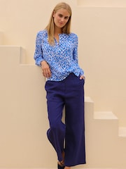 Aspiga Blue Kaia Viscose Crinkle Blouse - Image 3 of 5