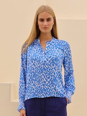 Aspiga Blue Kaia Viscose Crinkle Blouse - Image 4 of 5