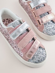 Pink Glitter Wide Fit (G) Low Top Trainers - Image 5 of 5