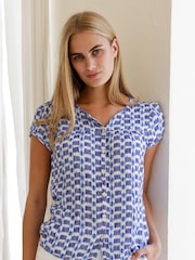 Aspiga Blue Lisbon Viscose Crinkle Blouse - Image 1 of 4