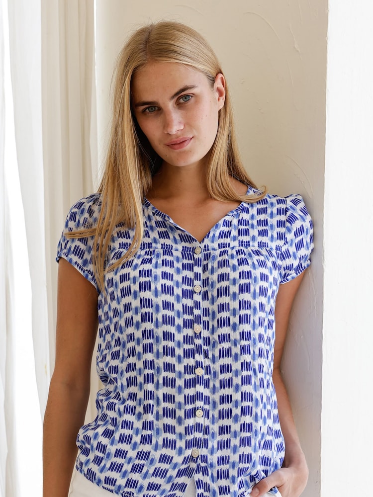 Aspiga Blue Lisbon Viscose Crinkle Blouse - Image 1 of 4