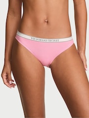 Victoria's Secret Victoria Pink Bikini Logo Ribbed Knickers - Image 1 of 2