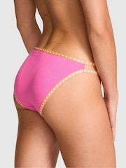 Victoria's Secret Pink Sizzling Strawberry Pink String Bikini Cotton Mini Logo Knickers - Image 2 of 2