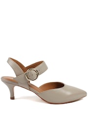 Jones Bootmaker Beige Yohanna Leather Court Shoes - Image 1 of 5