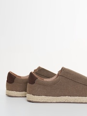 Καφετί - Threadbare Cotton Canvas Slip On Espadrilles - Εικόνα 3 από 4