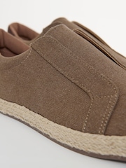 Καφετί - Threadbare Cotton Canvas Slip On Espadrilles - Εικόνα 4 από 4