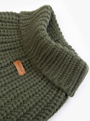 Barbour® Olive Green Dogs Saltburn Cable Knit Jumper - Image 6 of 8