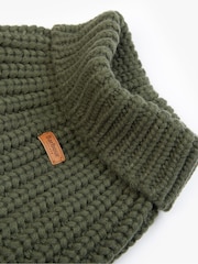 Barbour® Olive Green Dogs Saltburn Cable Knit Jumper - Image 8 of 8