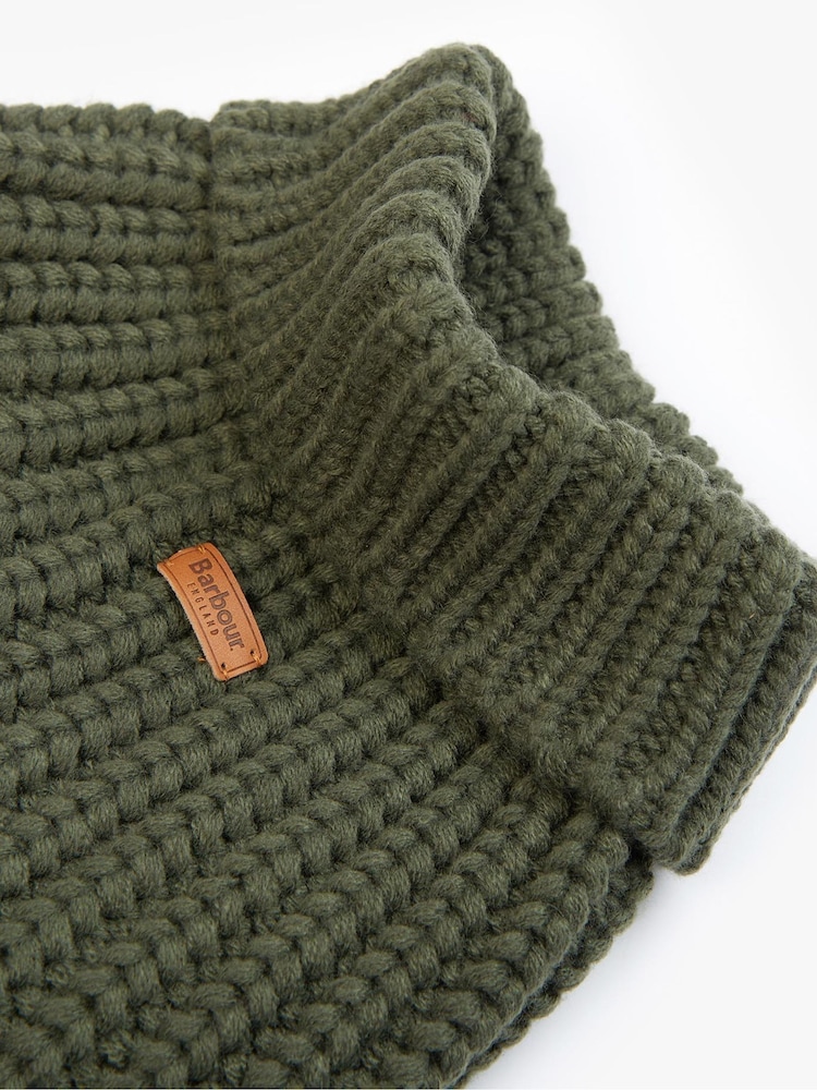 Barbour® Olive Green Dogs Saltburn Cable Knit Jumper - Image 8 of 8 Barbour® Olive Green Dogs Saltburn Cable Knit Jumper - Image 8 of 8