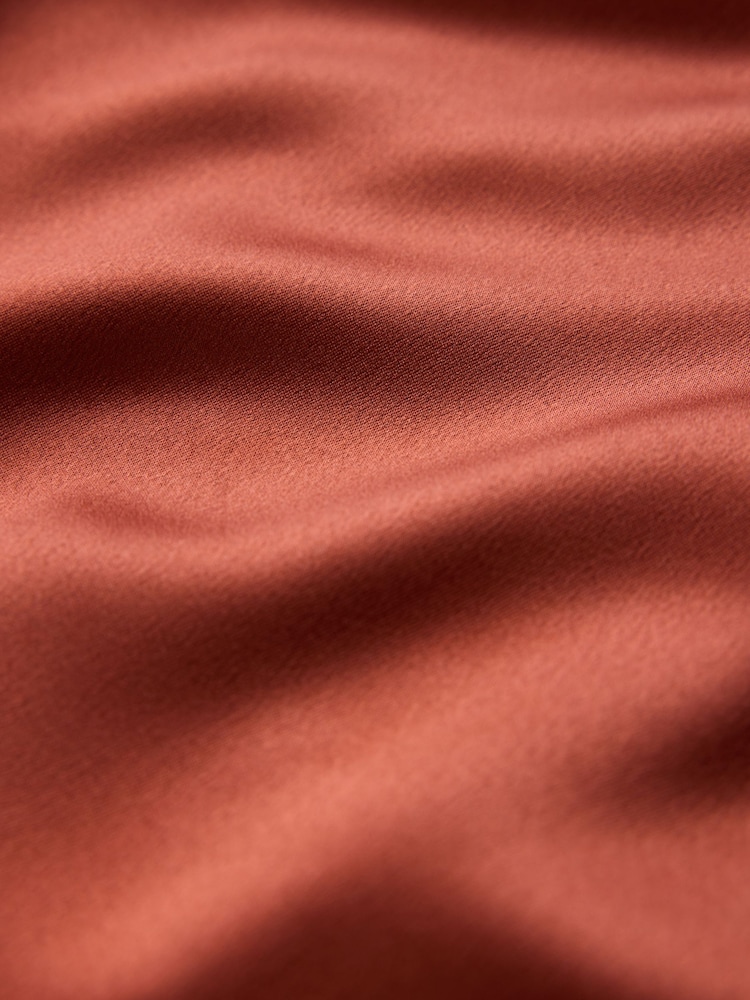 Rust Brown Satin Cowl Neck Wedding Guest Bridesmaid Maxi Dress - Image 6 of 6 Rust Brown Satin Cowl Neck Wedding Guest Bridesmaid Maxi Dress - Image 6 of 6
