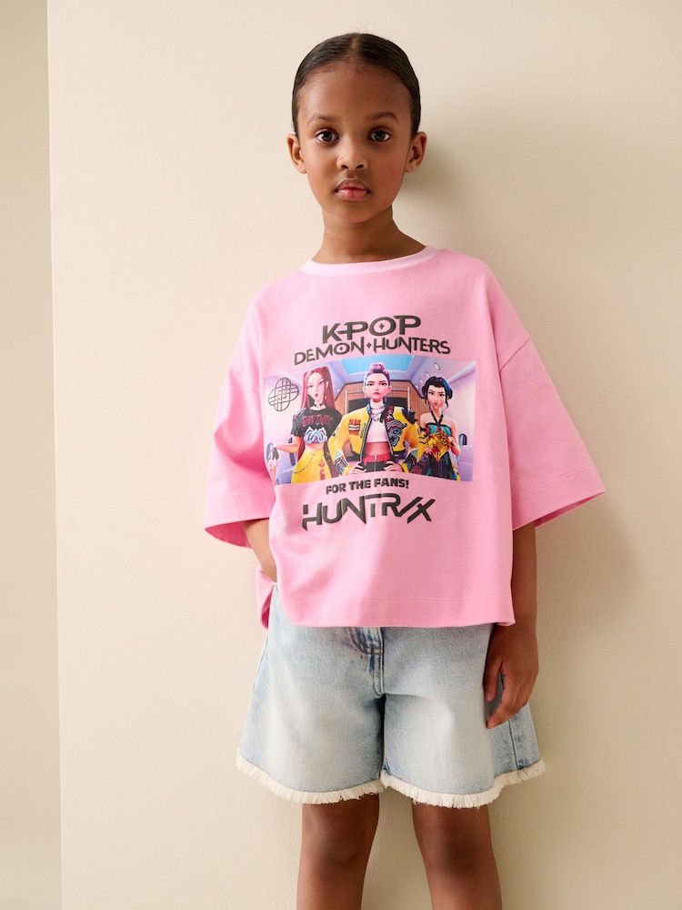 Pink KPOP Demon Hunters Short Sleeve T-Shirt (6-16yrs) - Image 2 of 7
