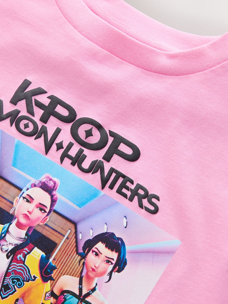 Pink KPOP Demon Hunters Short Sleeve T-Shirt (6-16yrs) - Image 7 of 7