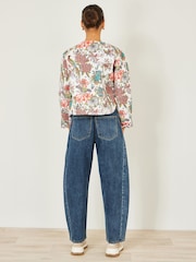 Yumi Printed Reversible Cotton Quilted Jacket - Image 3 of 5