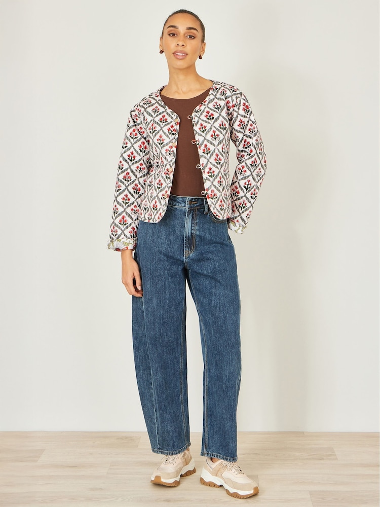 Yumi Printed Reversible Cotton Quilted Jacket - Image 5 of 5