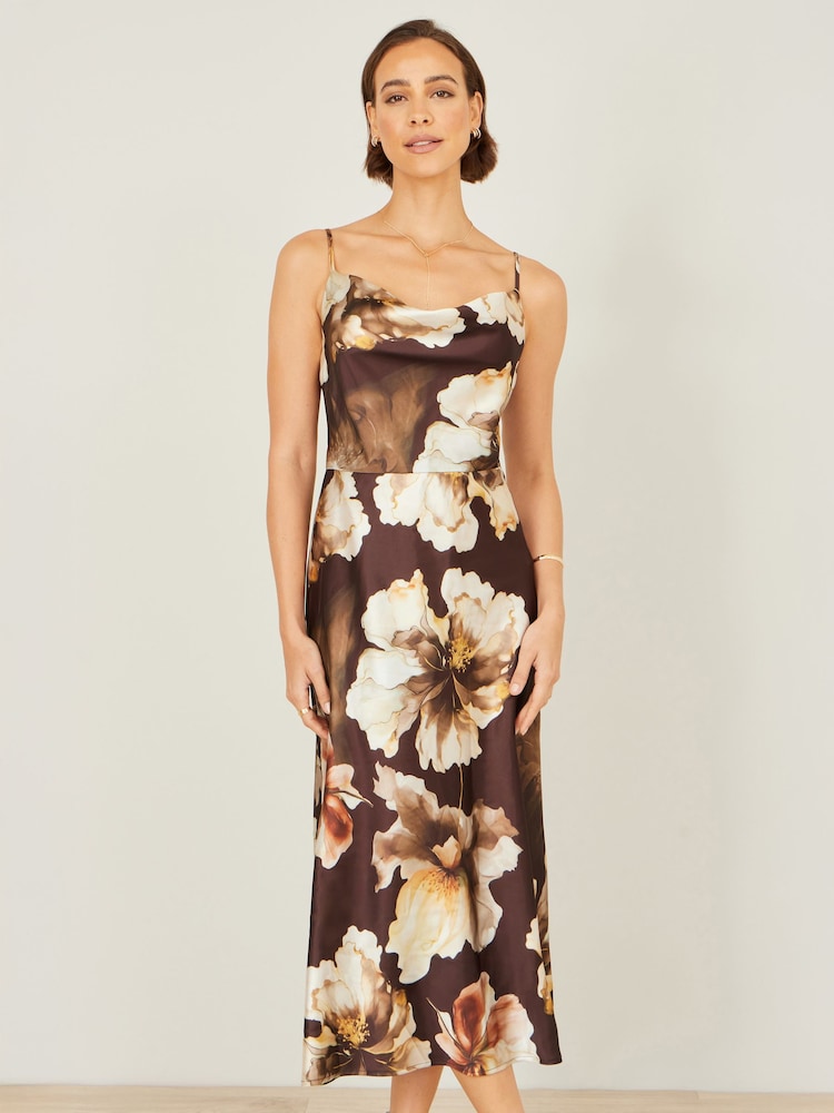 brown floral bridesmaid dresses Embroidered Maxi Dress LD2163  Southern Soule Designs neckline elongates the figure and enhances the feminine silhouette Thyme Dreamy Floral Bridesmaid Dress