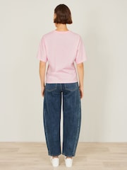 Yumi Pink Crab Vacation Print T-Shirt - Image 5 of 5