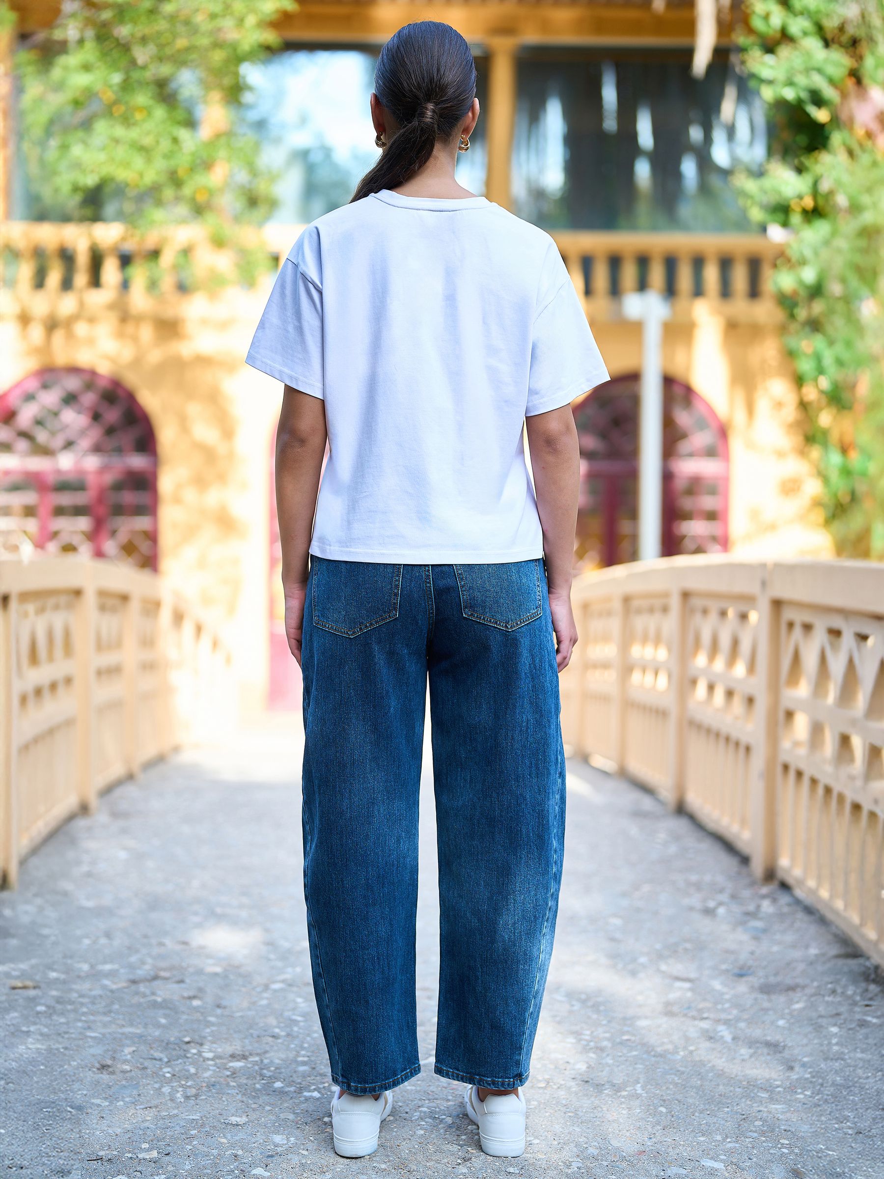 Buy Yumi White Retro Relaxed Lemon Print Cotton T-Shirt from Next USA