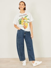 Yumi White Costa Rica Cotton T-Shirt - Image 2 of 5