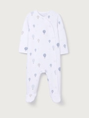 The White Company White Cotton Blend Quilted Hot Air Balloon Sleepsuit - Image 1 of 5