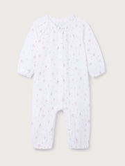 The White Company Double Cotton Minnie Floral Print Romper - Image 5 of 5