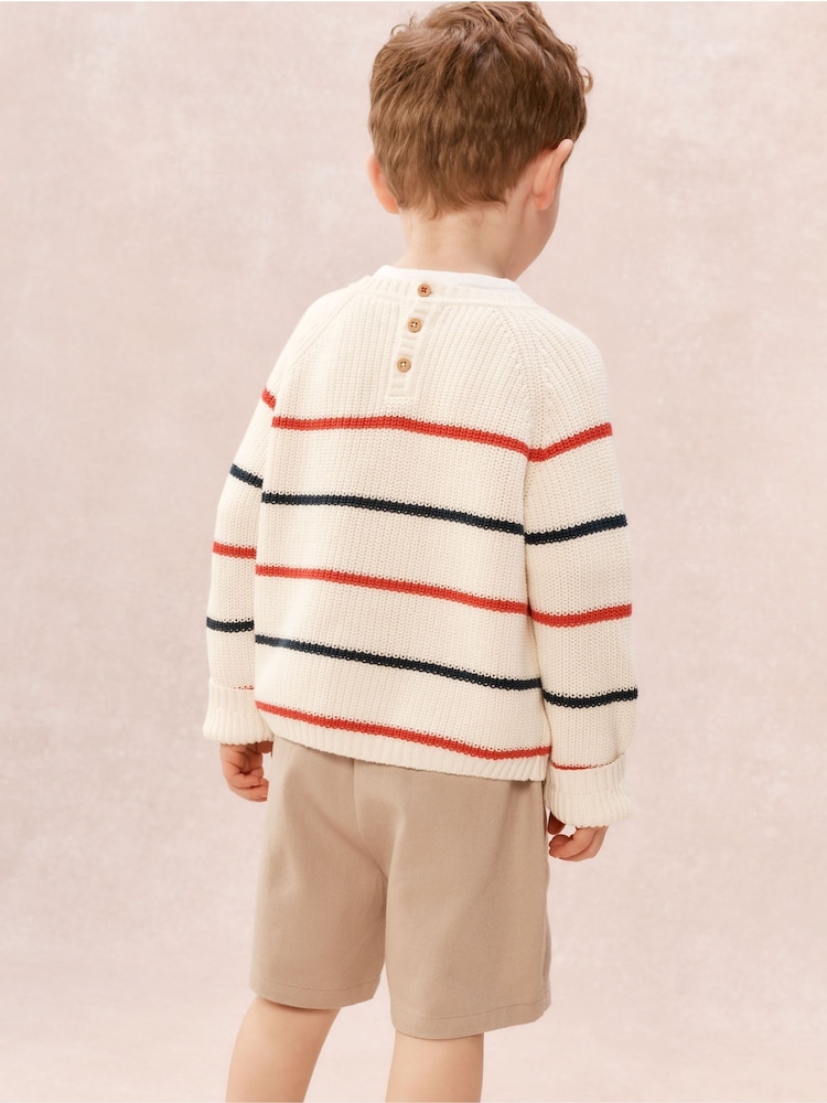 The White Company White Cotton Stripe Jumper - Image 2 of 5