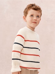The White Company White Cotton Stripe Jumper - Image 4 of 5