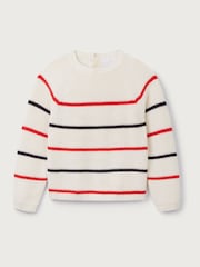 The White Company White Cotton Stripe Jumper - Image 5 of 5