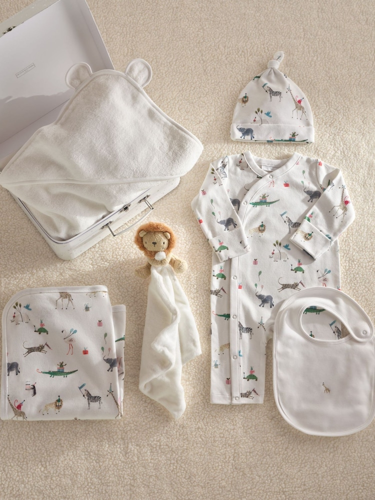 The White Company White Cotton Party Animals Luxury Gift Set - Image 1 of 4 The White Company White Cotton Party Animals Luxury Gift Set - Image 1 of 4