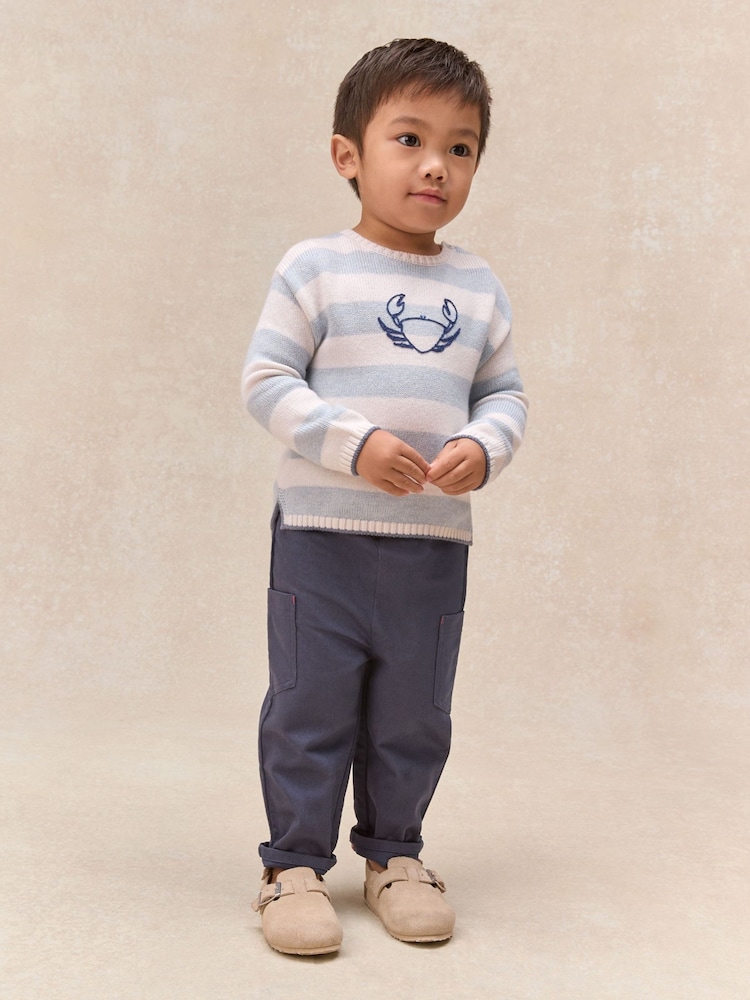 The White Company White Happy Crab Striped Jumper With Cashmere - Image 2 of 4