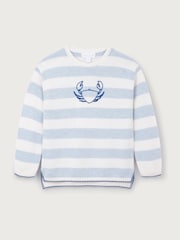 The White Company White Happy Crab Striped Jumper With Cashmere - Image 4 of 4