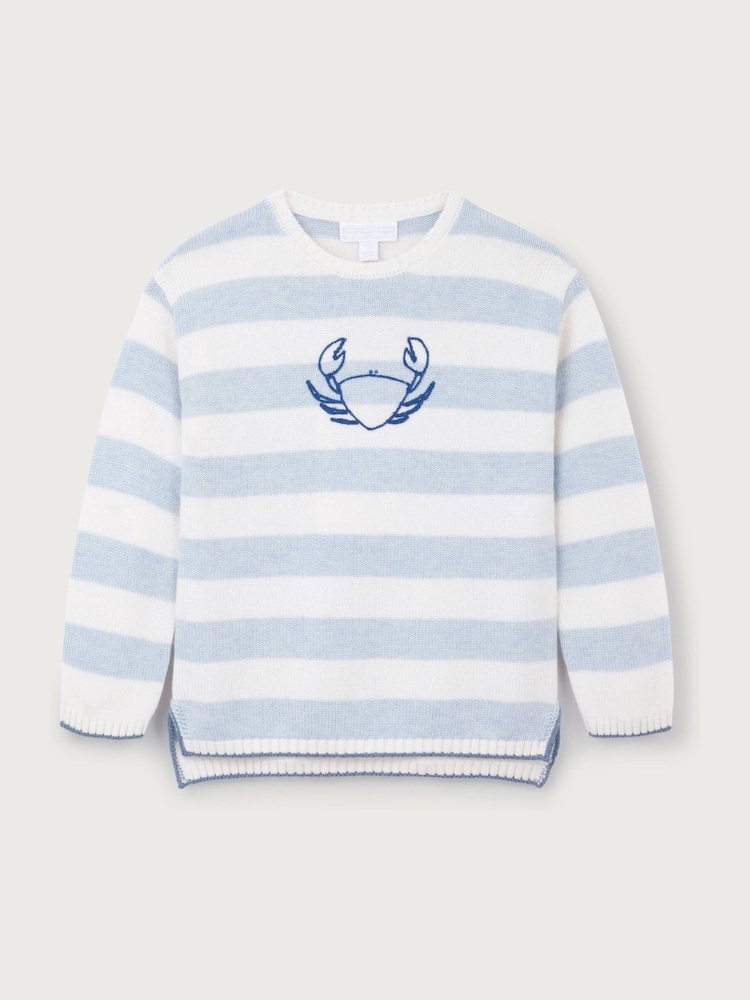 The White Company White Happy Crab Striped Jumper With Cashmere - Image 4 of 4