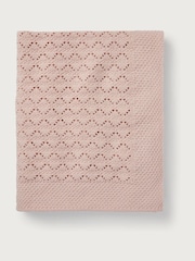 The White Company Pink Cotton Heirloom Pink Blossom Blanket - Image 3 of 3