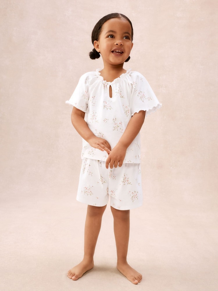 The White Company White Cotton Vintage Floral Boho Relaxed Pyjamas - Image 1 of 5