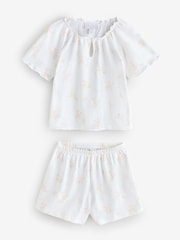 The White Company White Cotton Vintage Floral Boho Relaxed Pyjamas - Image 5 of 5