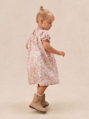The White Company Cotton Petunia Floral Hand Smocked Dress - Image 2 of 6