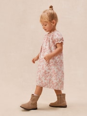 The White Company Cotton Petunia Floral Hand Smocked Dress - Image 3 of 6