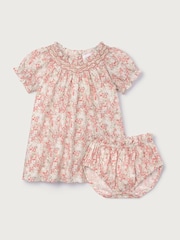 The White Company Cotton Petunia Floral Hand Smocked Dress - Image 5 of 6