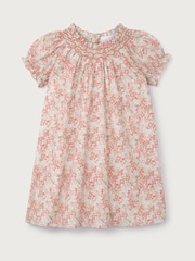 The White Company Cotton Petunia Floral Hand Smocked Dress - Image 6 of 6