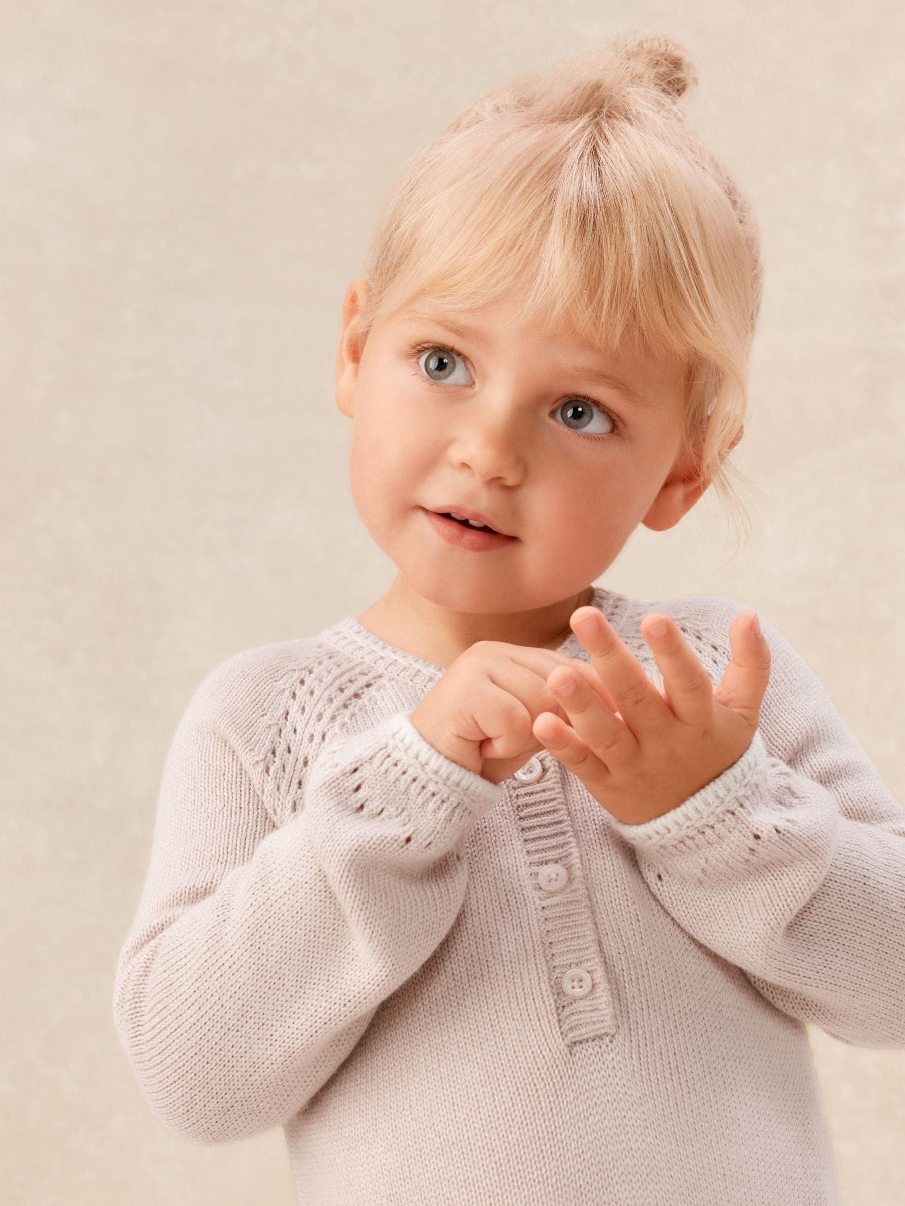 Buy The White Company Pink Baby Pointelle Knitted Romper With