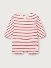 The White Company Red Baby Cotton Sun Sand Little Surfer Romper - Image 1 of 1