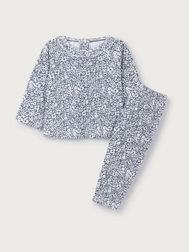 The White Company Textured Cotton Blend Petunia Print Pyjamas - صورة 5 من 5 The White Company Textured Cotton Blend Petunia Print Pyjamas - صورة 5 من 5