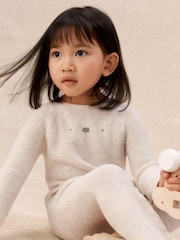 The White Company Cream Bear Romper With Cashmere - Image 1 of 5