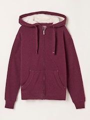 FatFace Amy Purple Borg Zip Through Hoodie - Image 5 of 5