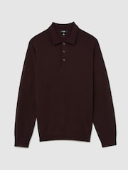 Reiss Trafford Merino Wool Langermet Poloskjorter - Bilde 2 av 6