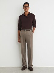 Reiss Trafford Merino Wool Langermet Poloskjorter - Bilde 3 av 6