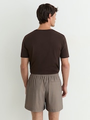 Reiss Taupe Brown Victor Stripe Drawstring Shorts - Image 5 of 6