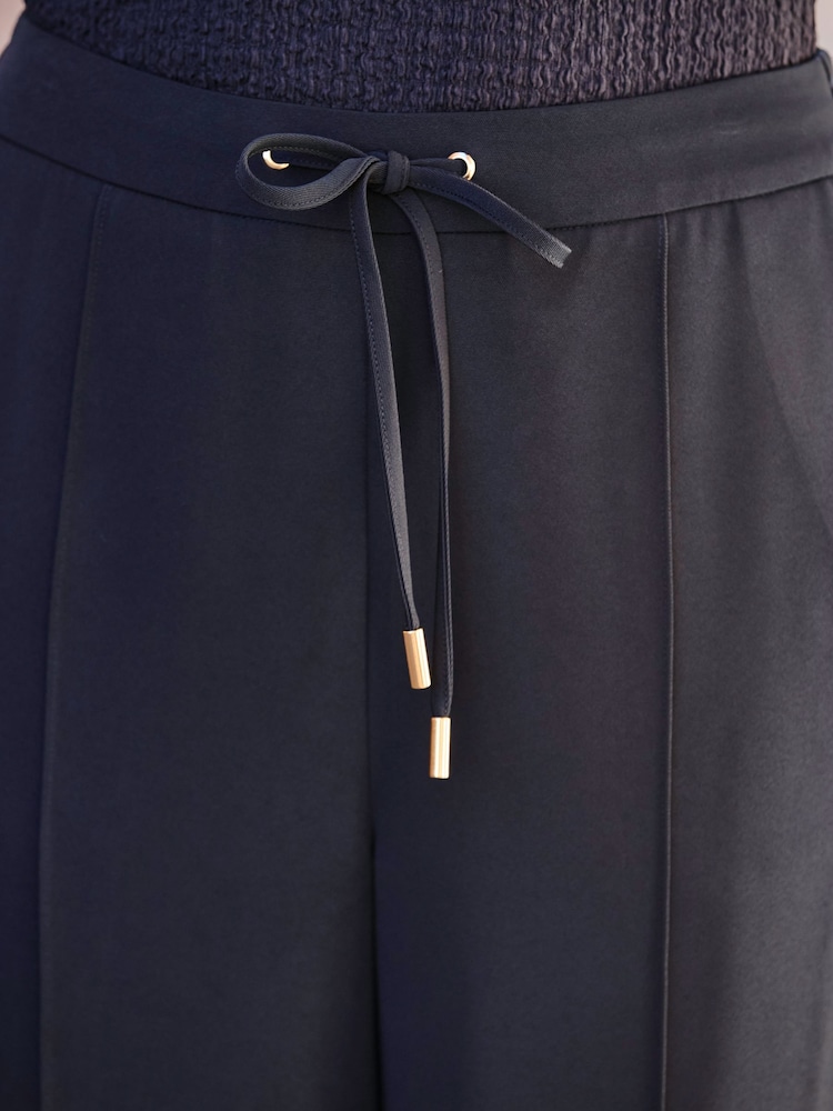 Sosandar Blue Side Stripe Tapered Trousers - Image 5 of 5