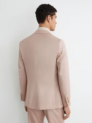 Reiss Dusty Pink United Wool Single-Breasted Tailored-Fit Blazer - Image 5 of 7