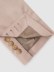Reiss Dusty Pink United Wool Single-Breasted Tailored-Fit Blazer - Image 6 of 7