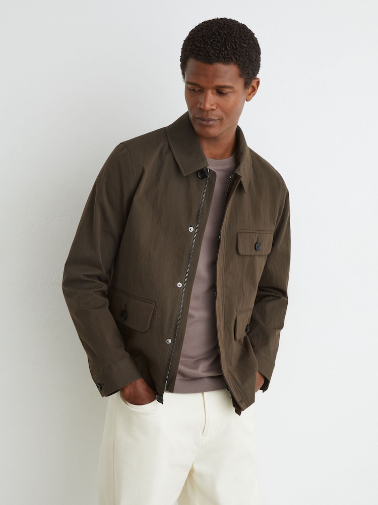 Reiss Brown Presh Jacket - Image 1 of 6
